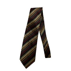 Valerio Garati 100% Silk Handmade Necktie Tie Black Stripe Men's Business Dress